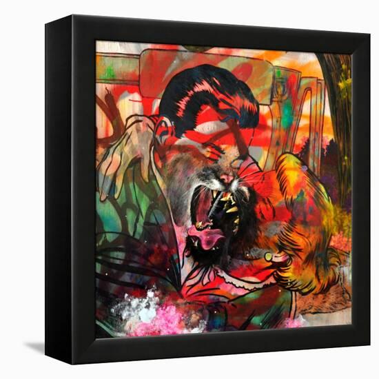You Are a Cougar and a Panther-Shark Toof-Framed Stretched Canvas