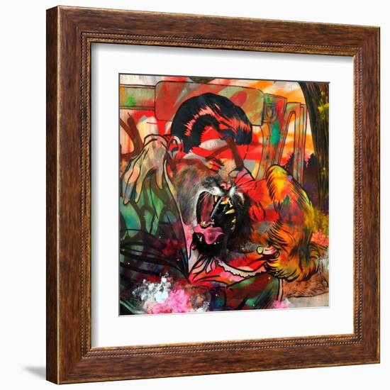 You Are a Cougar and a Panther-Shark Toof-Framed Art Print