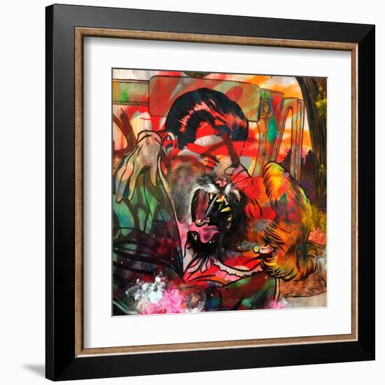 You Are a Cougar and a Panther-Shark Toof-Framed Art Print