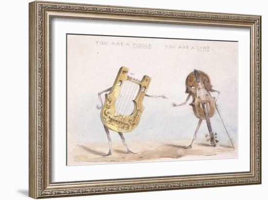 You are a Fiddle, You are a Lyre, after 1864-John Leech-Framed Giclee Print