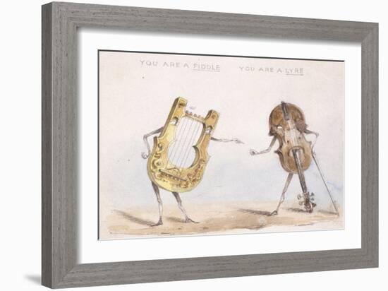 You are a Fiddle, You are a Lyre, after 1864-John Leech-Framed Giclee Print