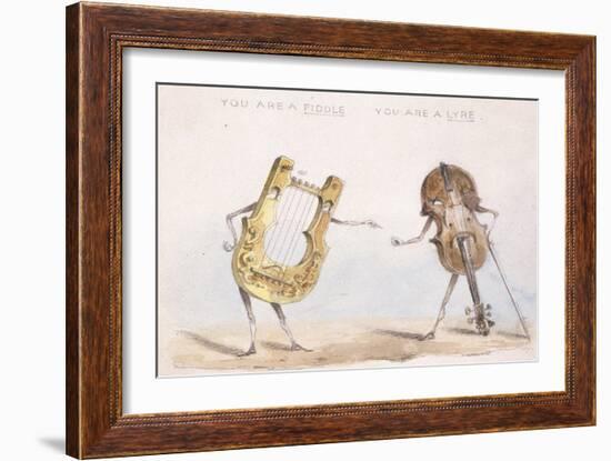 You are a Fiddle, You are a Lyre, after 1864-John Leech-Framed Giclee Print