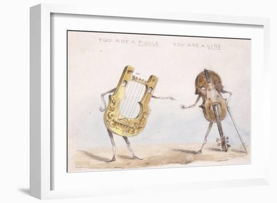 You are a Fiddle, You are a Lyre, after 1864-John Leech-Framed Giclee Print