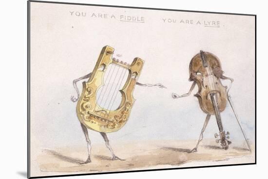 You are a Fiddle, You are a Lyre, after 1864-John Leech-Mounted Giclee Print