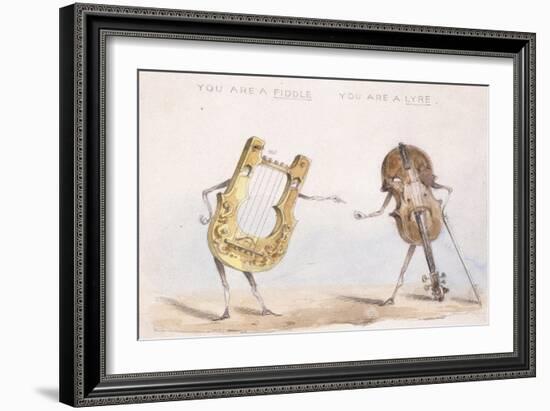 You are a Fiddle, You are a Lyre, after 1864-John Leech-Framed Giclee Print