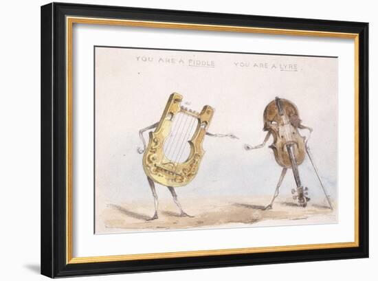 You are a Fiddle, You are a Lyre, after 1864-John Leech-Framed Giclee Print
