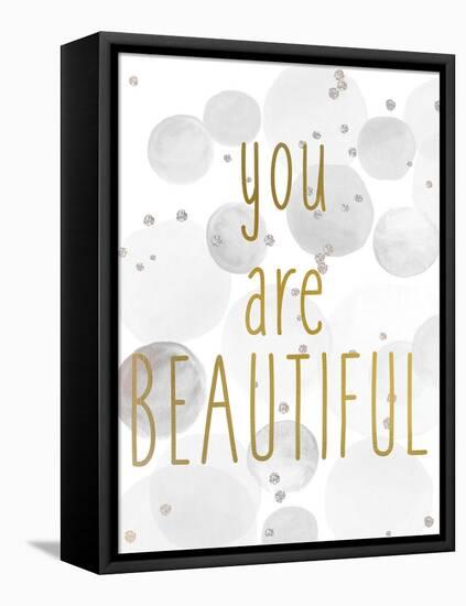 You Are Beautiful BW-Kimberly Allen-Framed Stretched Canvas
