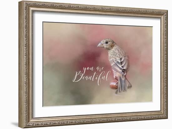 You are Beautiful with words-Jai Johnson-Framed Giclee Print