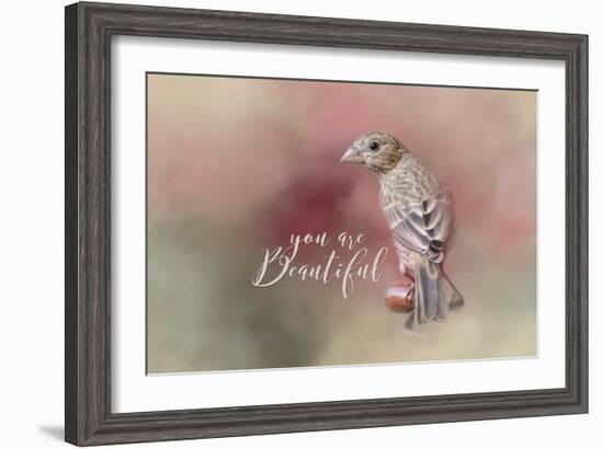 You are Beautiful with words-Jai Johnson-Framed Giclee Print