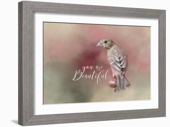 You are Beautiful with words-Jai Johnson-Framed Giclee Print