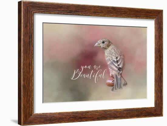 You are Beautiful with words-Jai Johnson-Framed Giclee Print