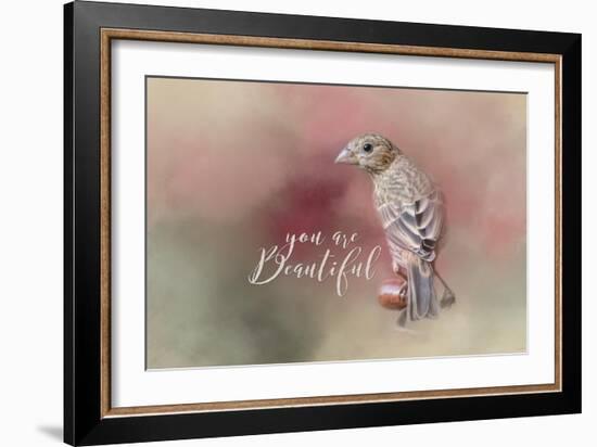 You are Beautiful with words-Jai Johnson-Framed Giclee Print