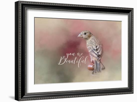 You are Beautiful with words-Jai Johnson-Framed Giclee Print