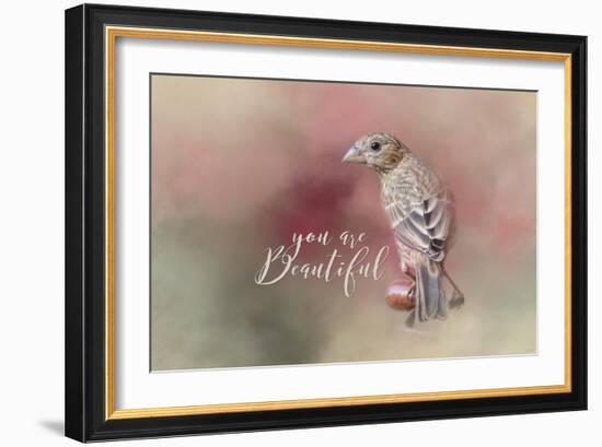 You are Beautiful with words-Jai Johnson-Framed Giclee Print