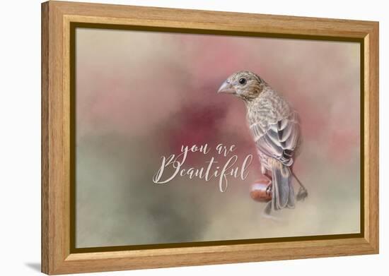 You are Beautiful with words-Jai Johnson-Framed Premier Image Canvas