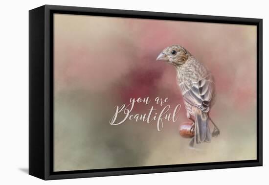 You are Beautiful with words-Jai Johnson-Framed Premier Image Canvas