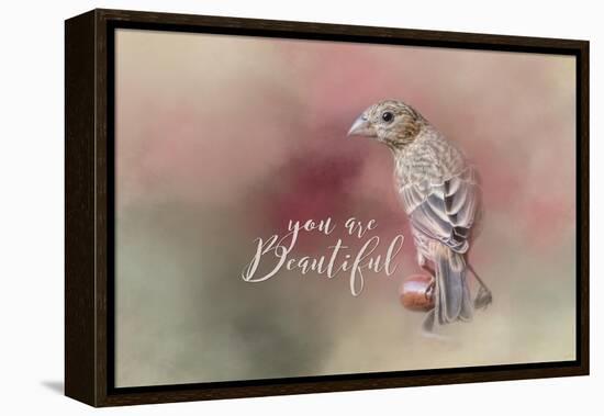 You are Beautiful with words-Jai Johnson-Framed Premier Image Canvas