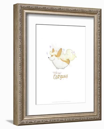 You are Corgeous - Hannah Stephey Cartoon Dog Print-Hannah Stephey-Framed Giclee Print