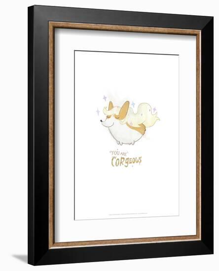 You are Corgeous - Hannah Stephey Cartoon Dog Print-Hannah Stephey-Framed Giclee Print