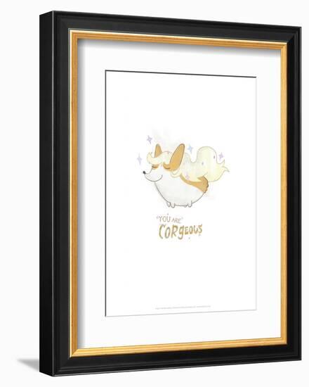 You are Corgeous - Hannah Stephey Cartoon Dog Print-Hannah Stephey-Framed Giclee Print
