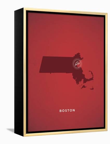 You Are Here Boston-null-Framed Stretched Canvas