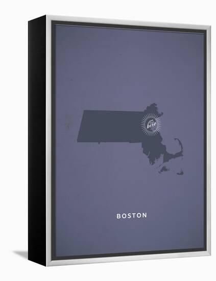 You Are Here Boston-null-Framed Stretched Canvas