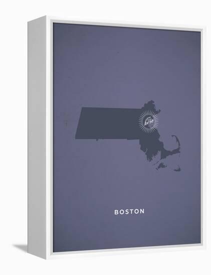 You Are Here Boston-null-Framed Stretched Canvas