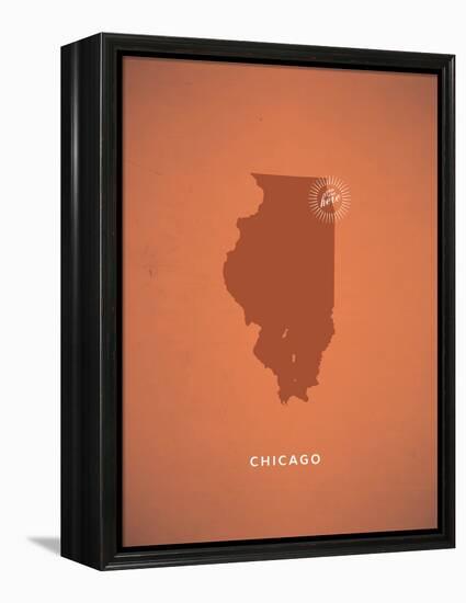 You Are Here Chicago-null-Framed Stretched Canvas