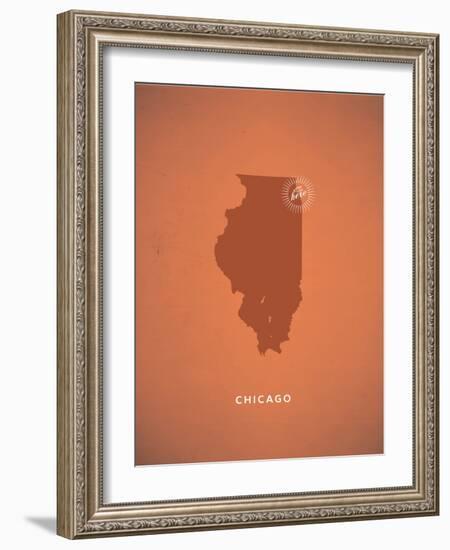 You Are Here Chicago-null-Framed Art Print