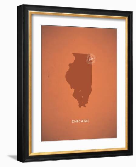 You Are Here Chicago-null-Framed Art Print