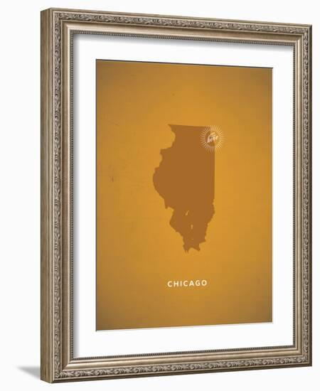 You Are Here Chicago-null-Framed Art Print