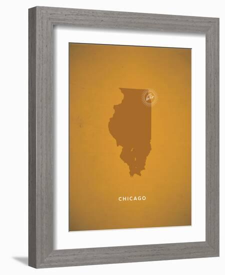 You Are Here Chicago-null-Framed Art Print