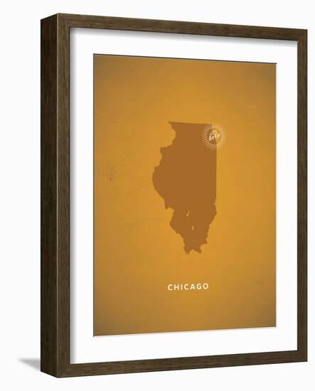 You Are Here Chicago-null-Framed Art Print