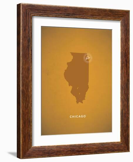 You Are Here Chicago-null-Framed Art Print