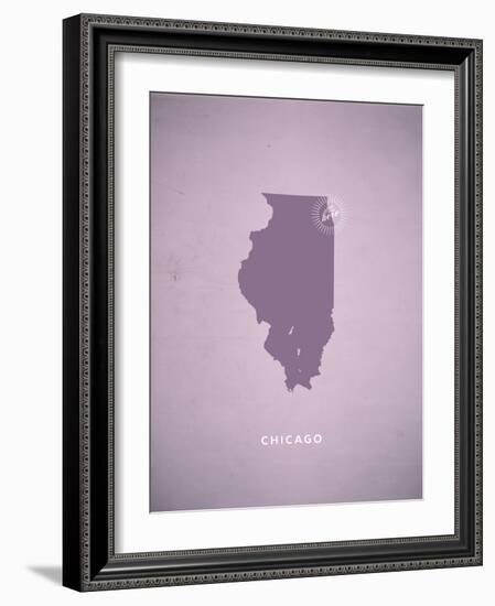 You Are Here Chicago-null-Framed Art Print