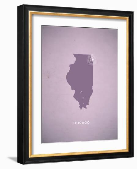 You Are Here Chicago-null-Framed Art Print