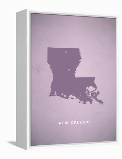 You Are Here New Orleans-null-Framed Stretched Canvas