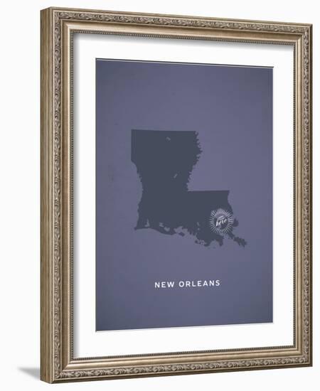 You Are Here New Orleans-null-Framed Art Print