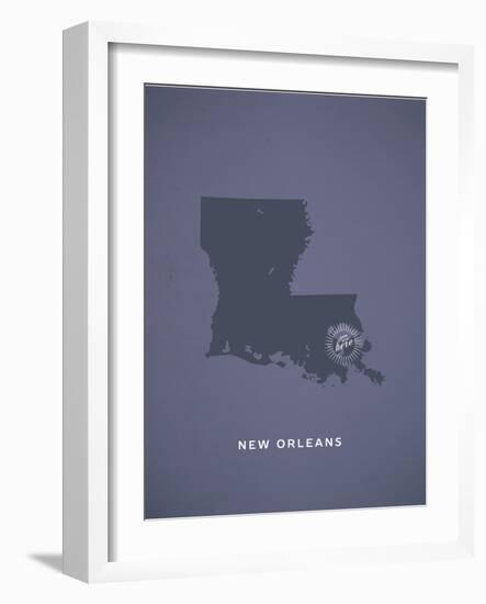 You Are Here New Orleans-null-Framed Art Print