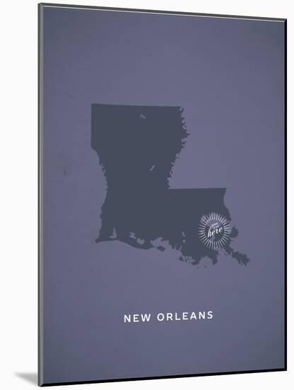 You Are Here New Orleans-null-Mounted Art Print