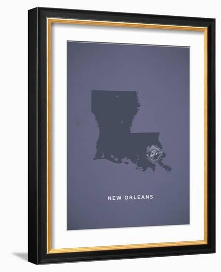 You Are Here New Orleans-null-Framed Art Print