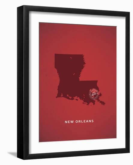 You Are Here New Orleans-null-Framed Art Print