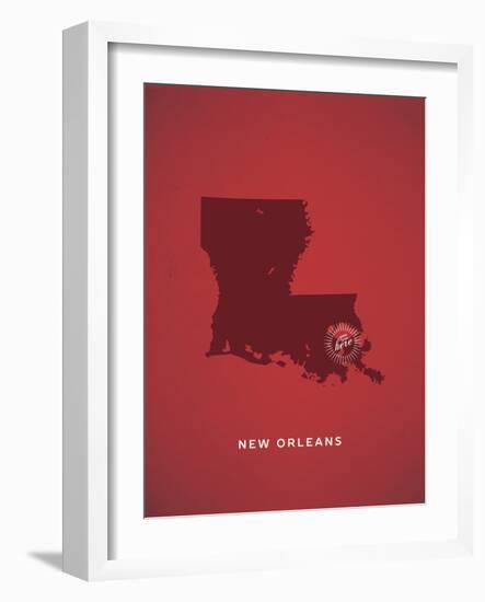 You Are Here New Orleans-null-Framed Art Print