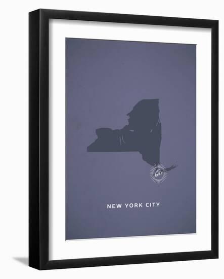 You Are Here New York-null-Framed Art Print