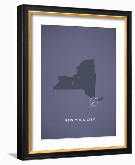 You Are Here New York-null-Framed Art Print