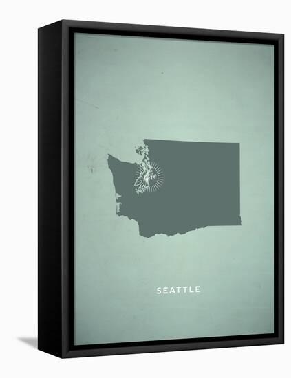 You Are Here Seattle-null-Framed Stretched Canvas