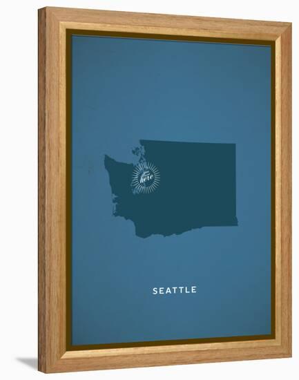 You Are Here Seattle-null-Framed Stretched Canvas