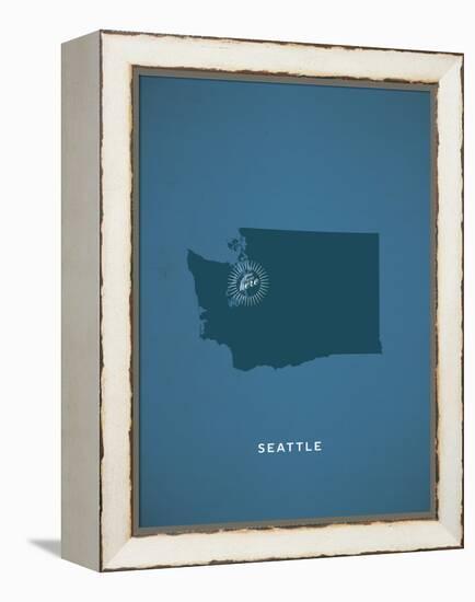 You Are Here Seattle-null-Framed Stretched Canvas