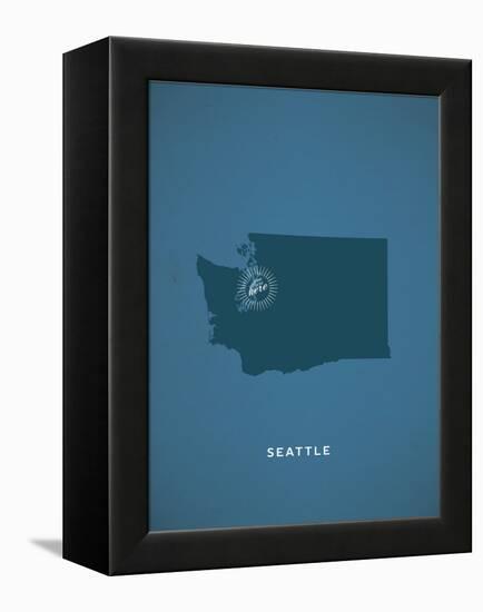 You Are Here Seattle-null-Framed Stretched Canvas