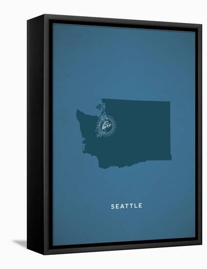 You Are Here Seattle-null-Framed Stretched Canvas